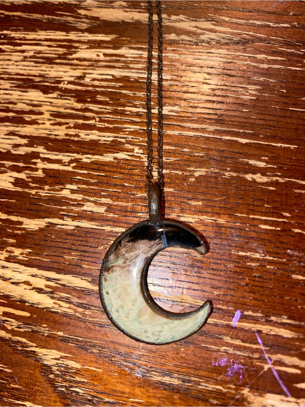 FoxLark Fossilized Moon Necklace
